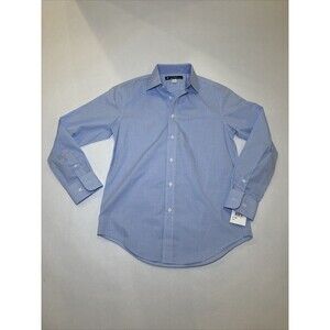 NWT Ben Sherman Long Sleeve Button Down Plaid Shirt Boys L Size 14 White